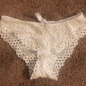 white lace panties